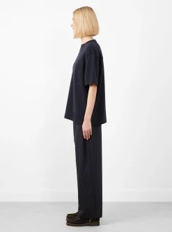 Merino Wool Beaded T-Shirt Navy<Cordera Discount