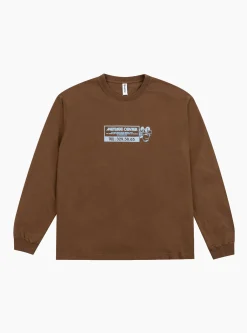 Message Long Sleeve T-Shirt Choco Brown<Reception Best