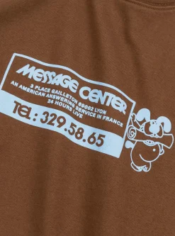 Message Long Sleeve T-Shirt Choco Brown<Reception Best