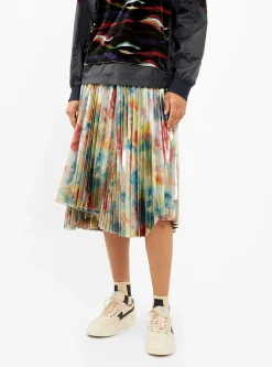 Metallic Print Skirt Silver & Multi<TOGA PULLA New