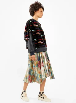 Metallic Print Skirt Silver & Multi<TOGA PULLA New
