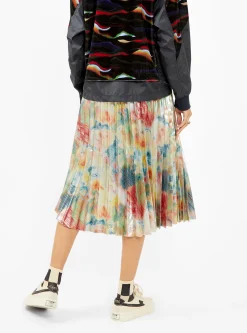 Metallic Print Skirt Silver & Multi<TOGA PULLA New