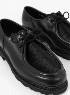 Michael Shoe Black Smooth Leather & Cow Hair<Paraboot Discount