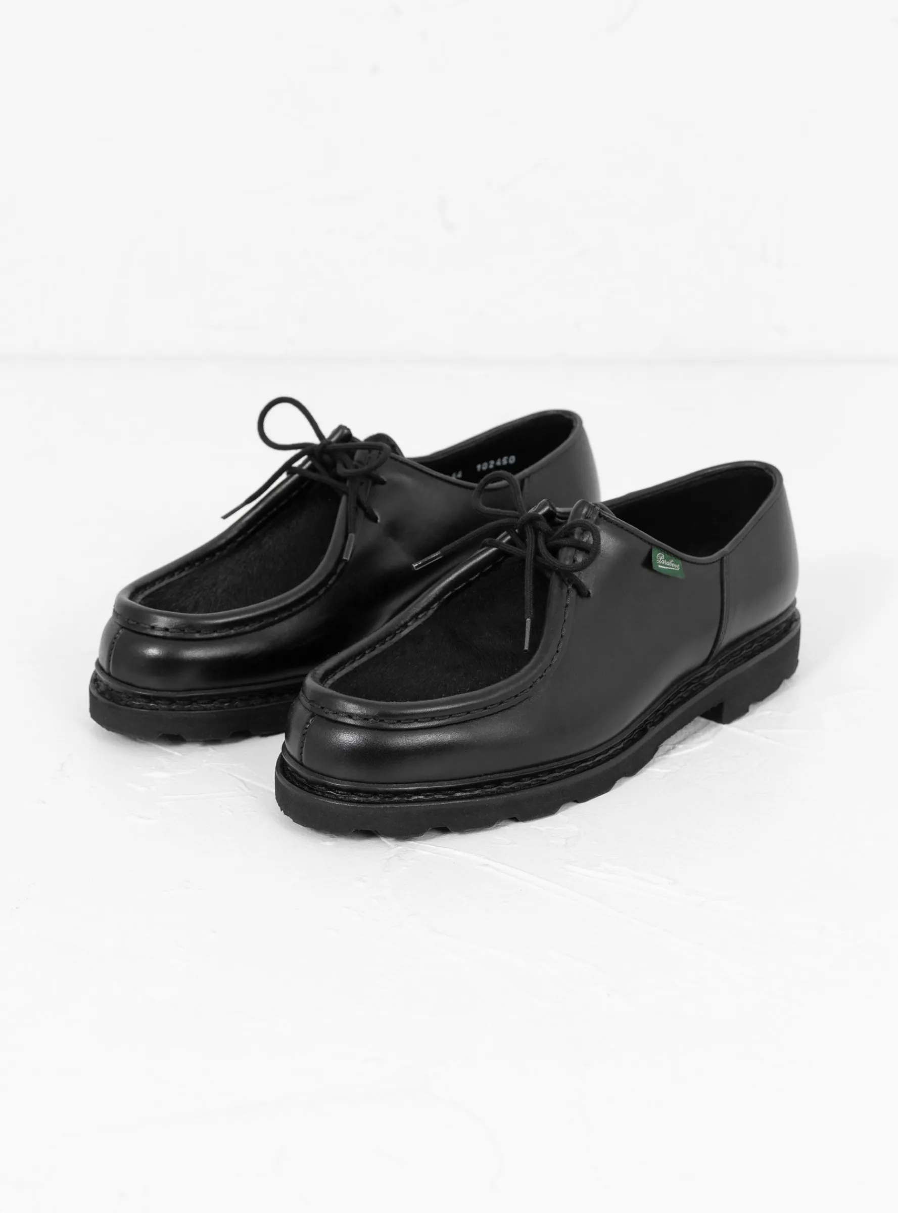 Michael Shoe Black Smooth Leather & Cow Hair<Paraboot Discount