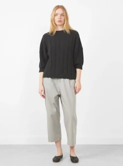 Mid-Poet Mockneck Sweater, Charcoal<7115 by Szeki Best