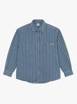 Mike Shirt Denim Blue & Yellow<Polar Skate Co. Fashion