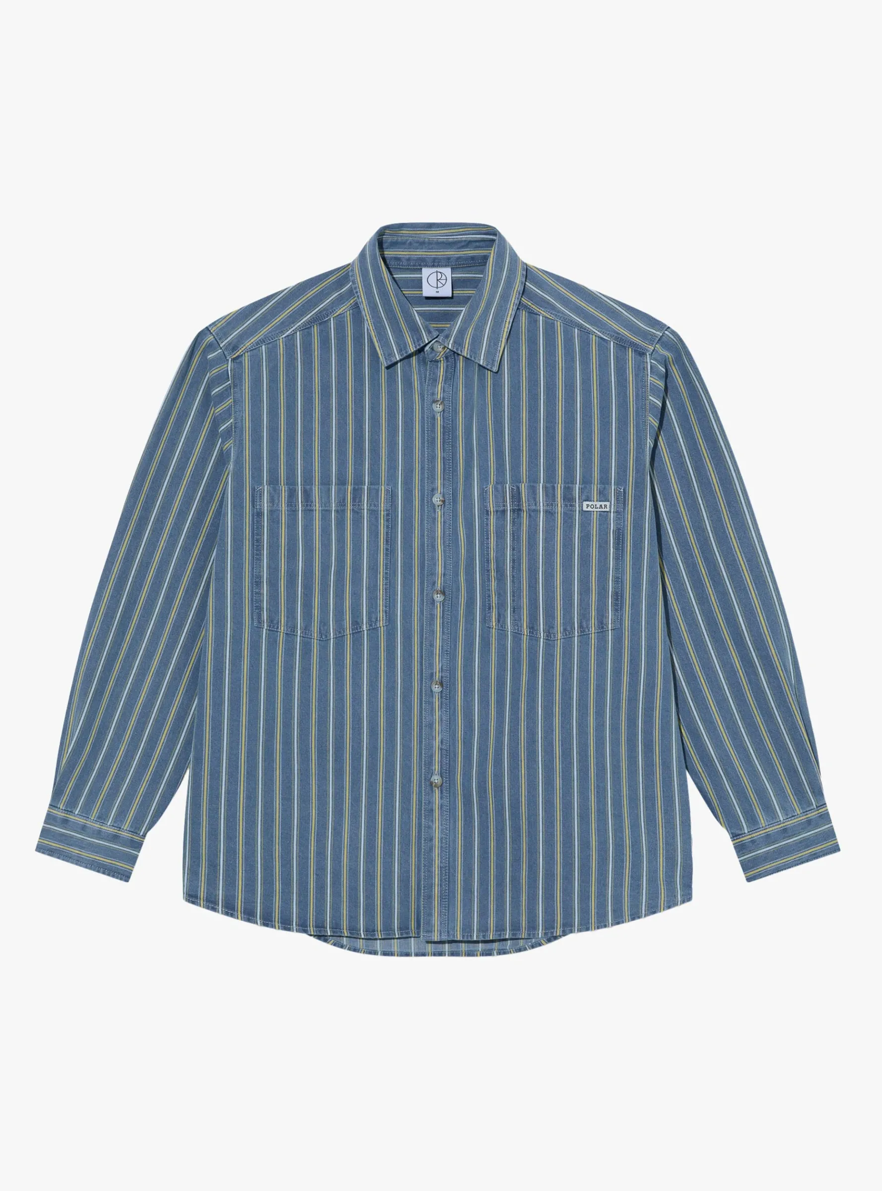 Mike Shirt Denim Blue & Yellow<Polar Skate Co. Fashion