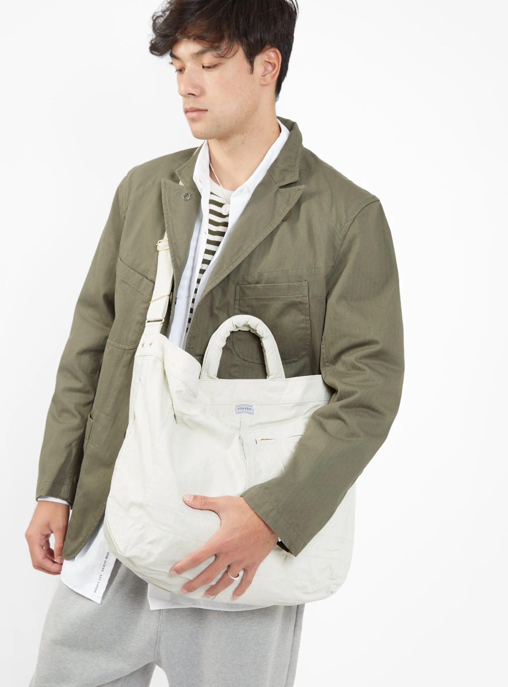 MILE 2-Way Tote Bag Large White<Porter Yoshida & Co. Best