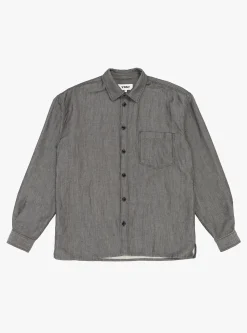 Mitchum Cotton Linen LS Shirt Charcoal<YMC Clearance