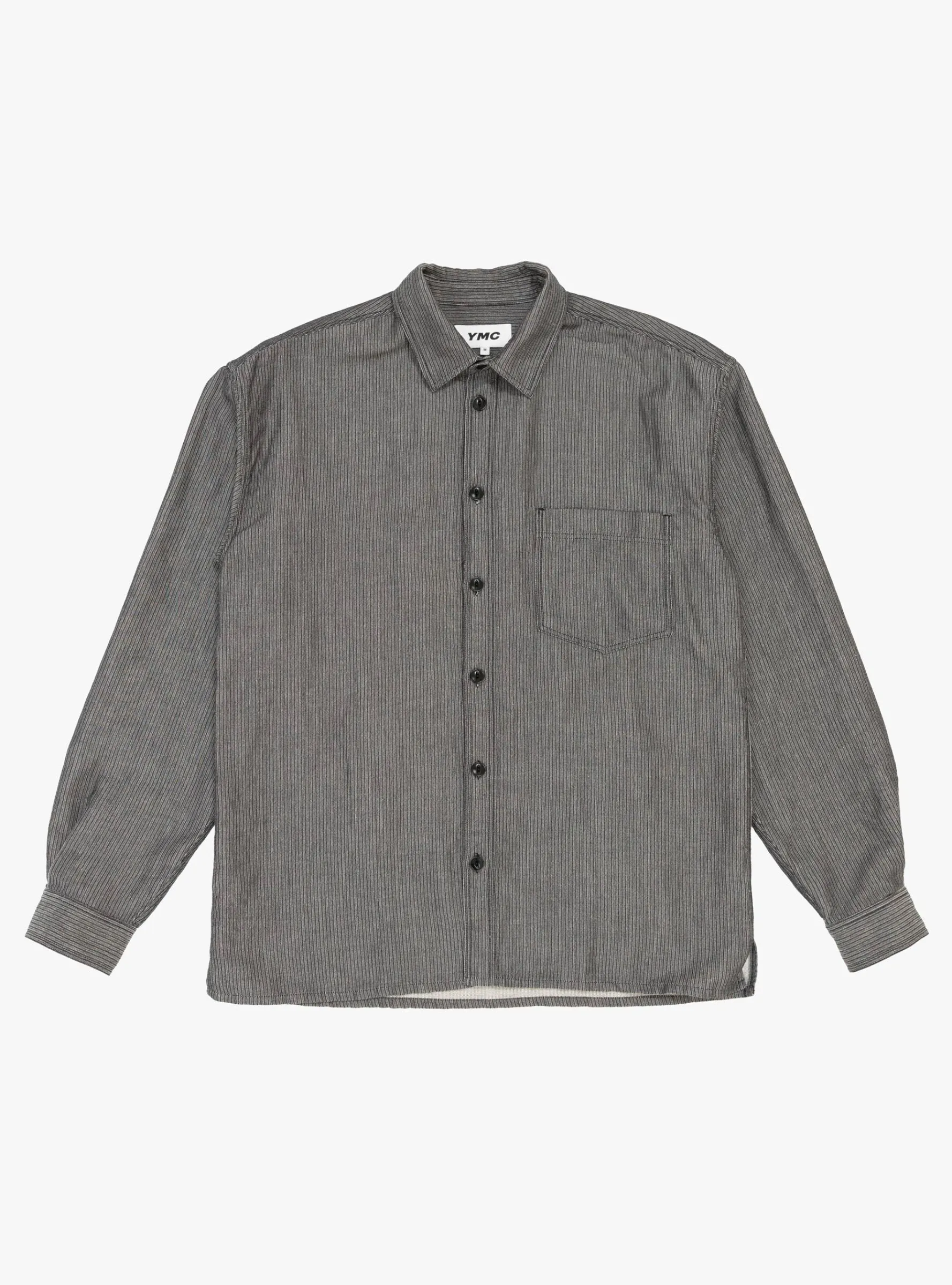 Mitchum Cotton Linen LS Shirt Charcoal<YMC Clearance