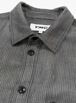 Mitchum Cotton Linen LS Shirt Charcoal<YMC Clearance