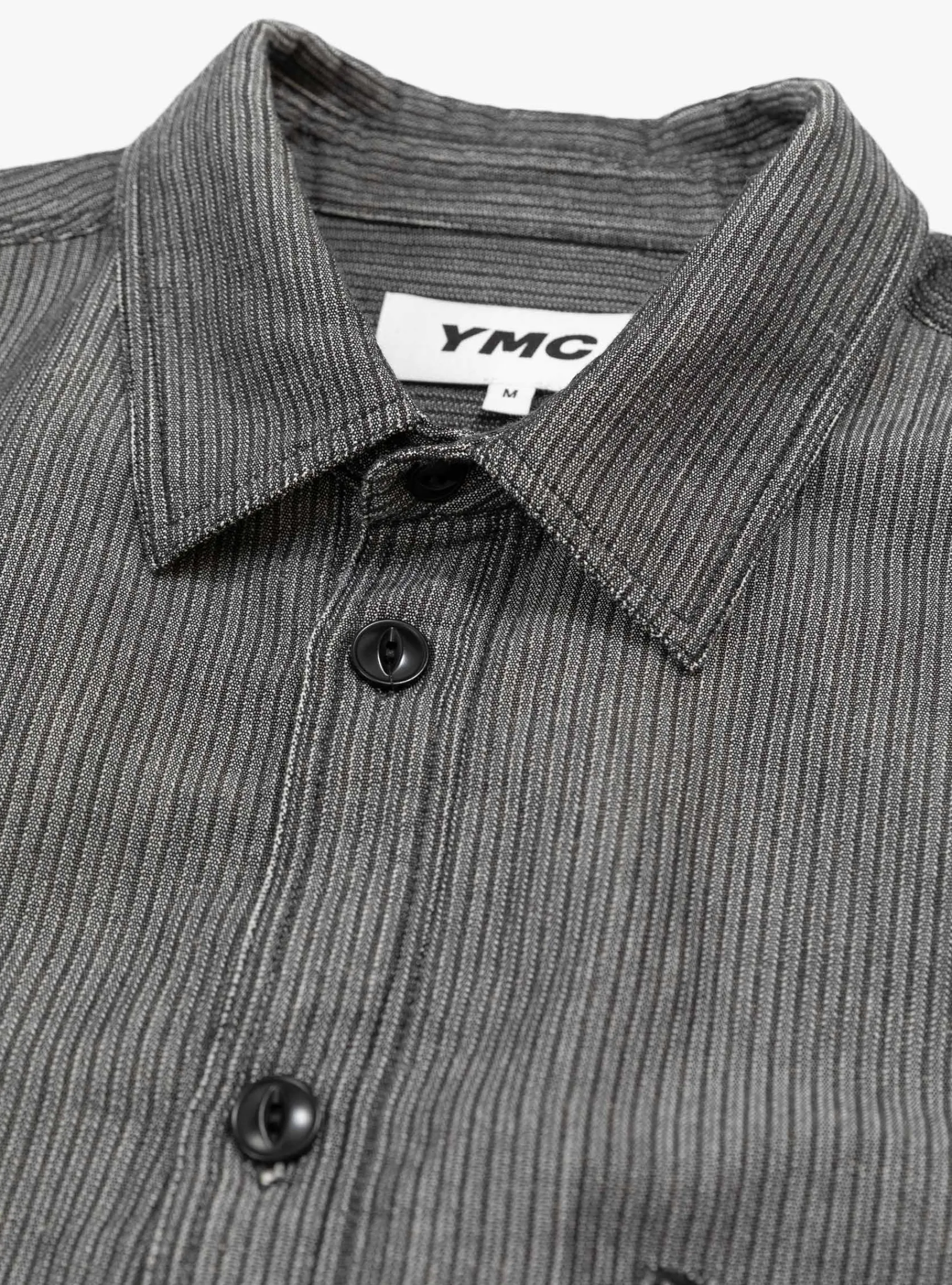 Mitchum Cotton Linen LS Shirt Charcoal<YMC Clearance