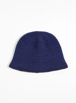 Mix Hand Knit Hat Navy<Sublime Sale