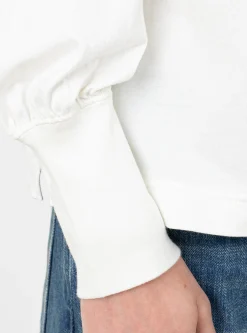 Mock Neck Gather Long Sleeve T-Shirt Off White<BEAMS BOY Clearance