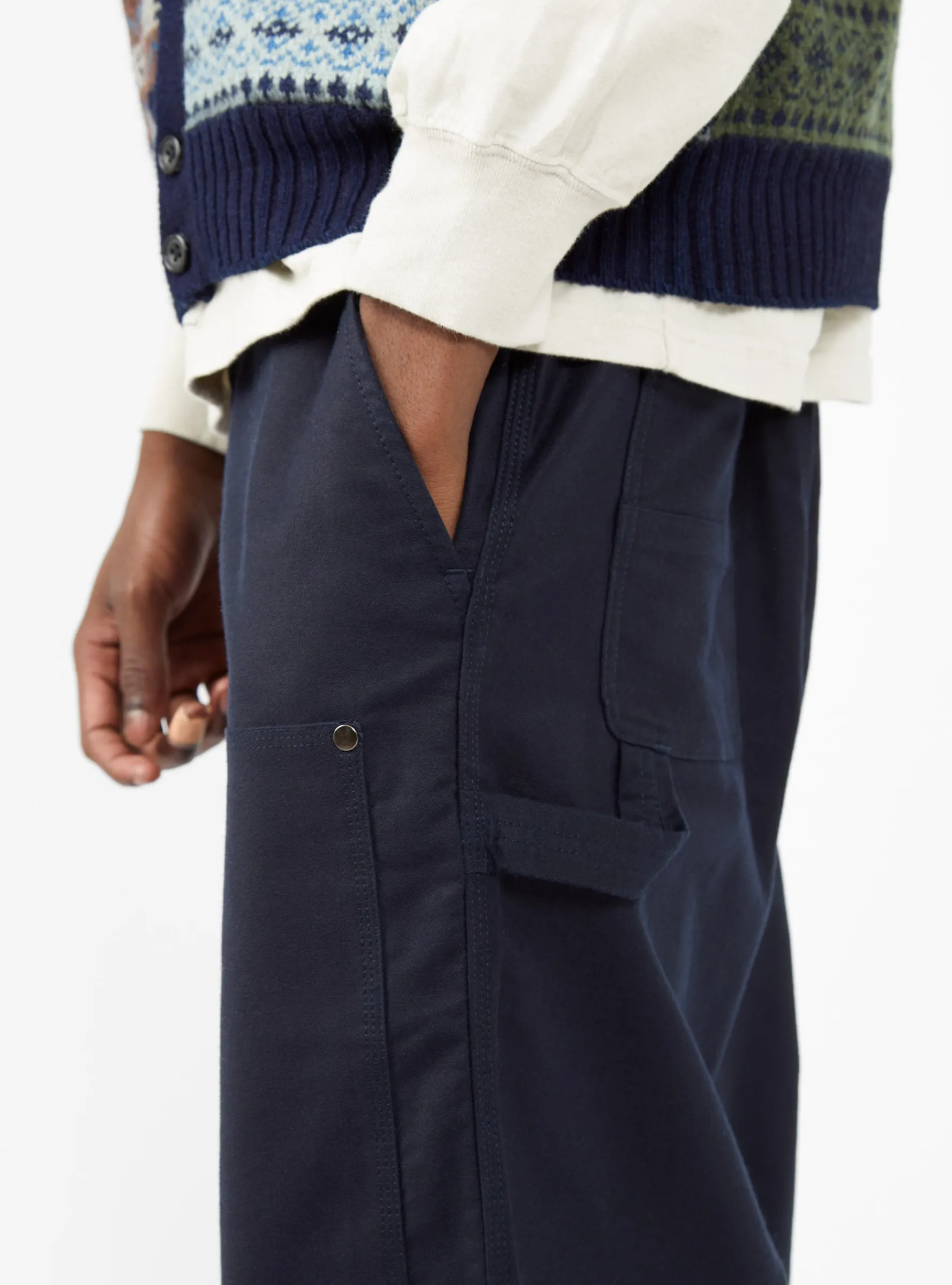 Moleskin Double Knee Trousers Navy<Brain Dead Fashion