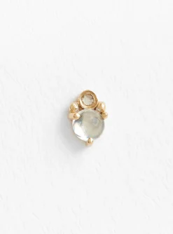 Moonstone and Diamond Single Earring<Celine Daoust New
