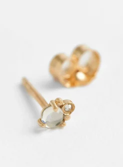 Moonstone and Diamond Single Earring<Celine Daoust New