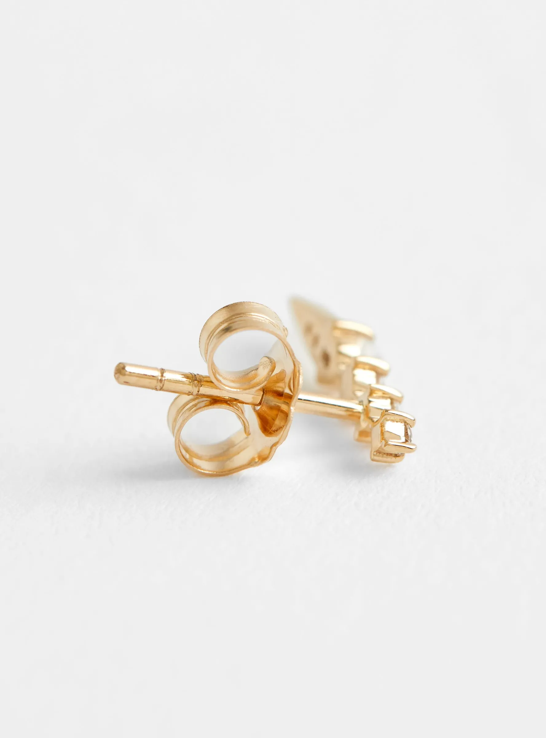 Moonstone and Three Diamond Single Earring<Celine Daoust Clearance