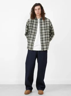 Motif Plaid Shirt Grey<Stüssy Best