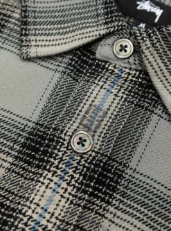 Motif Plaid Shirt Grey<Stüssy Best