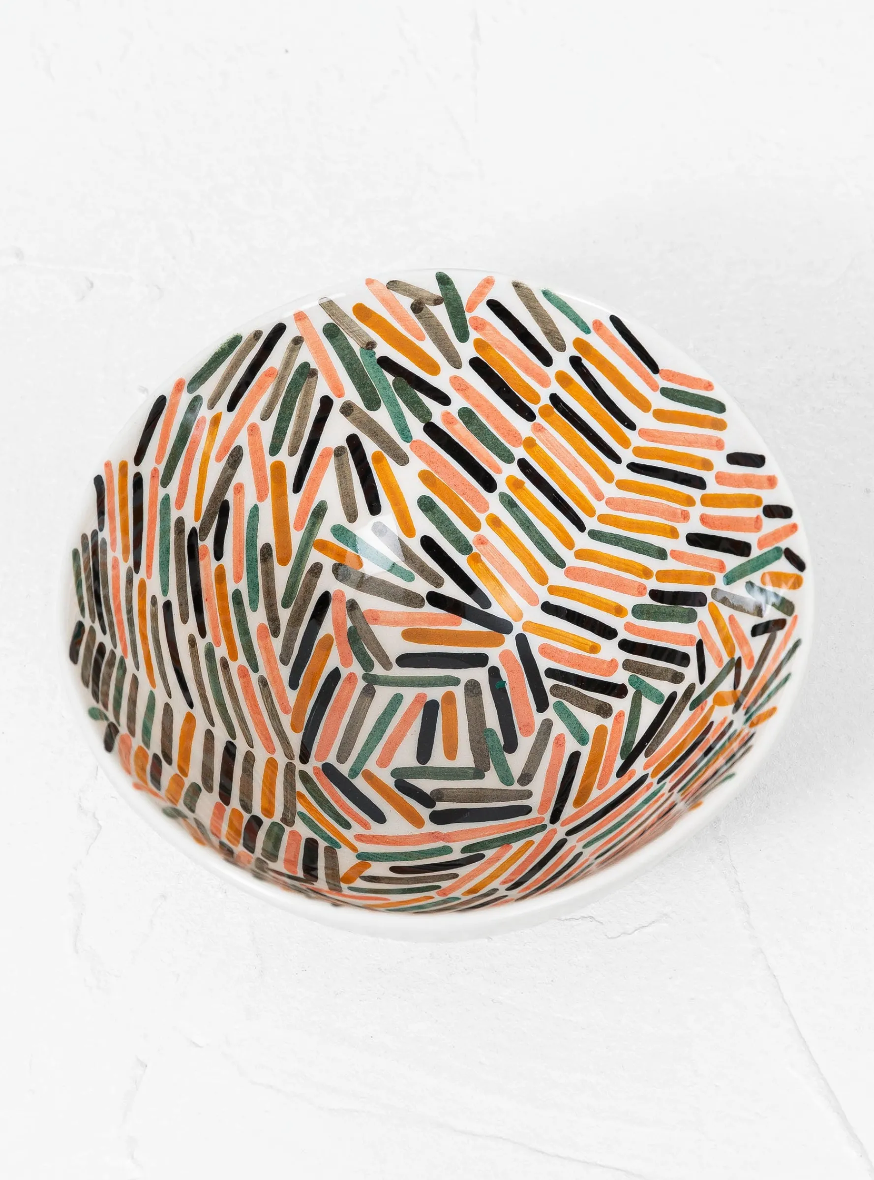 Multicolour Lines Bowl n49<Aida Dirse Fashion