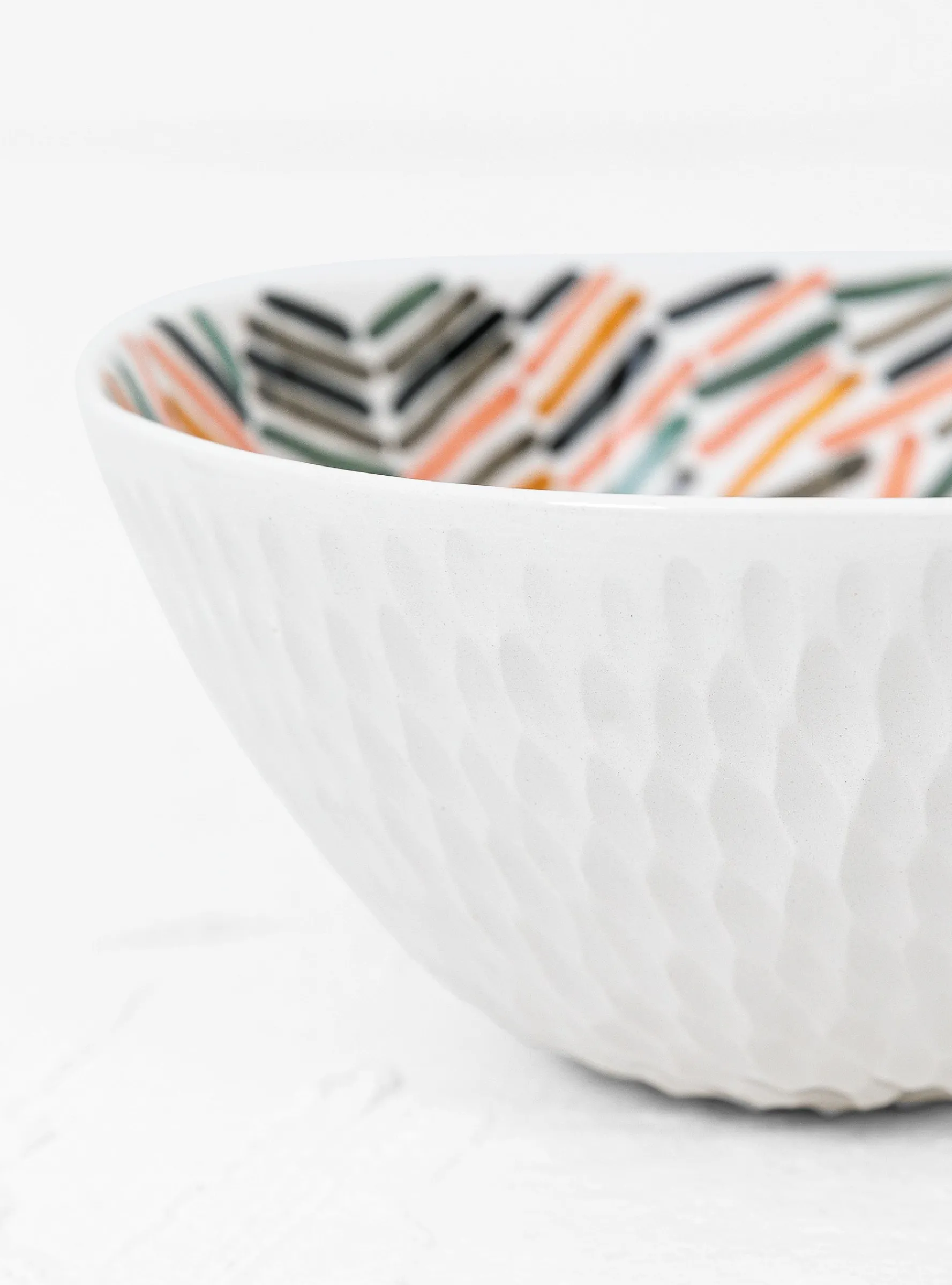 Multicolour Lines Bowl n49<Aida Dirse Fashion