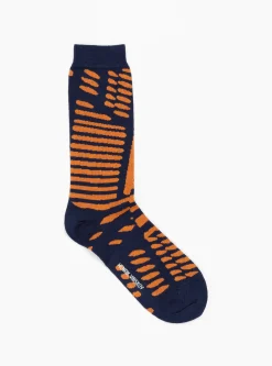 Murph Socks Blue Pumpkin Stripe<Henrik Vibskov Outlet