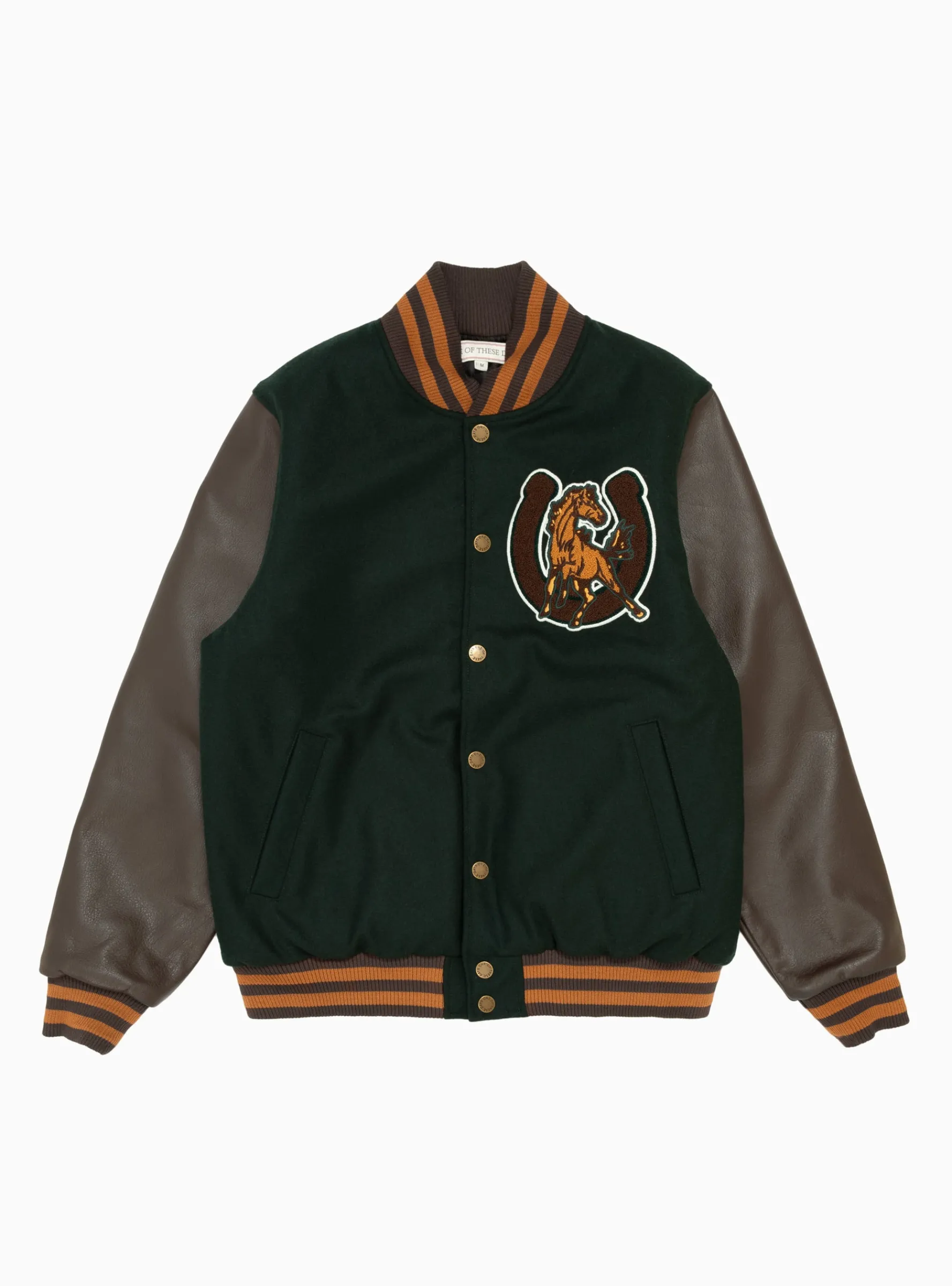 Mustang Varsity Jacket Green & Brown<One of These Days Best