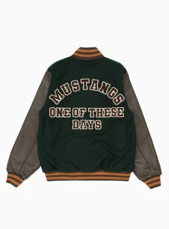 Mustang Varsity Jacket Green & Brown<One of These Days Best