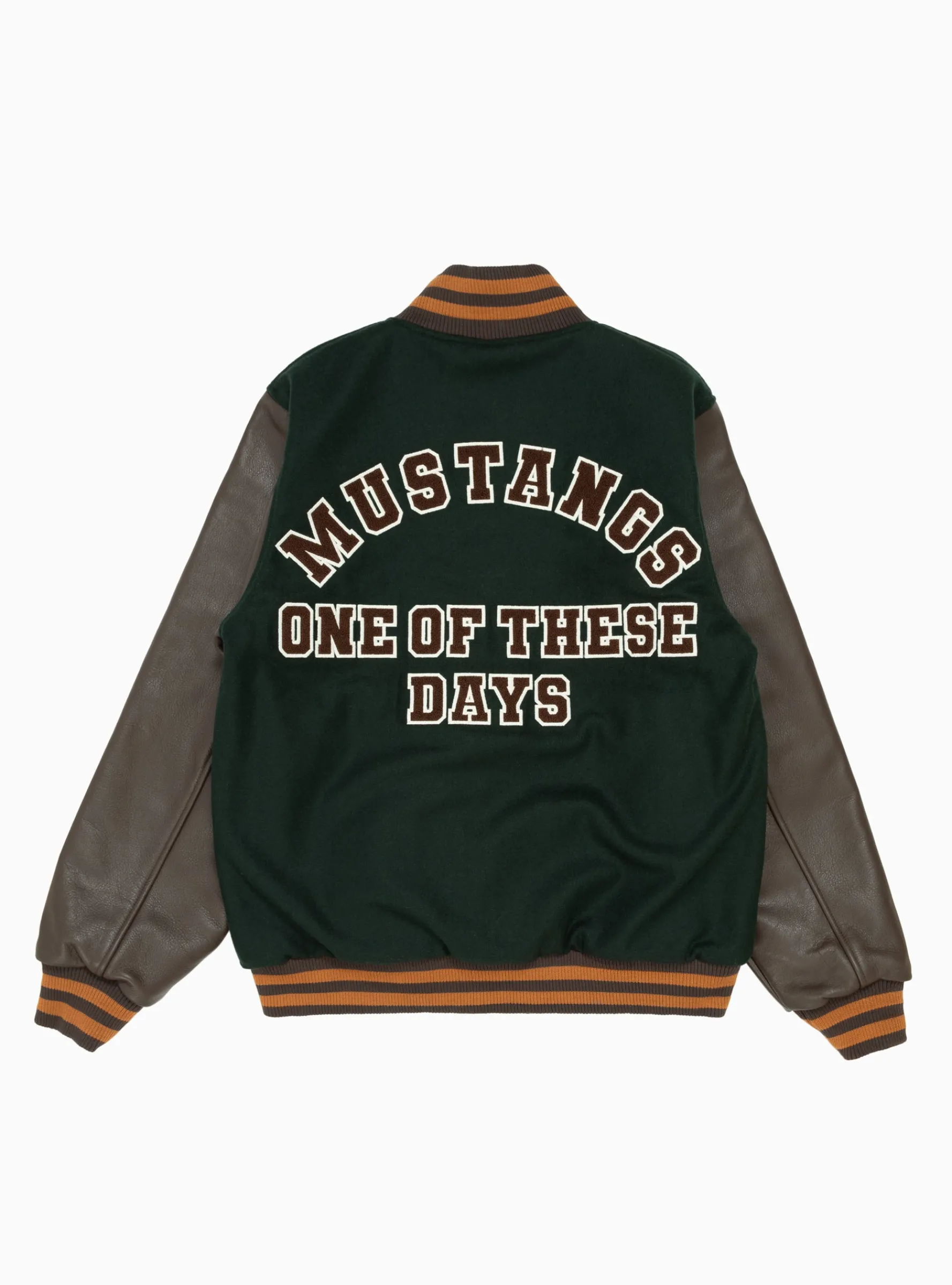 Mustang Varsity Jacket Green & Brown<One of These Days Best