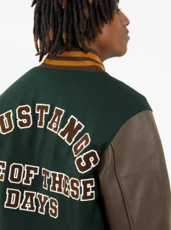 Mustang Varsity Jacket Green & Brown<One of These Days Best