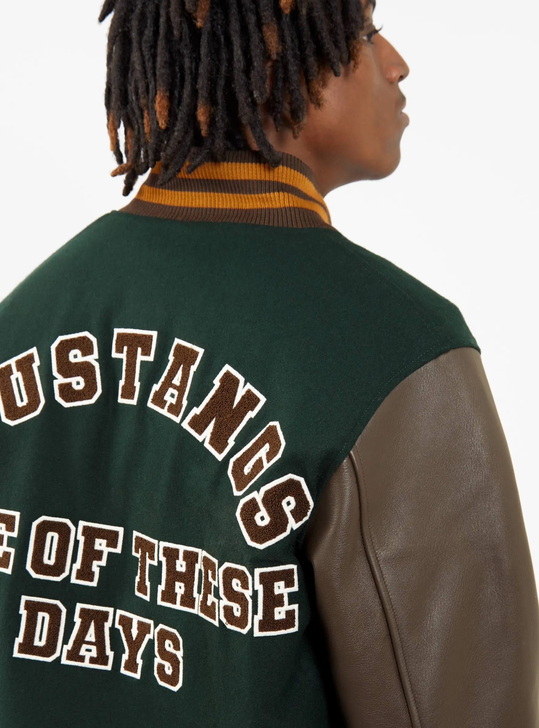 Mustang Varsity Jacket Green & Brown<One of These Days Best