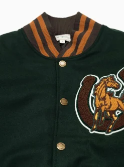 Mustang Varsity Jacket Green & Brown<One of These Days Best