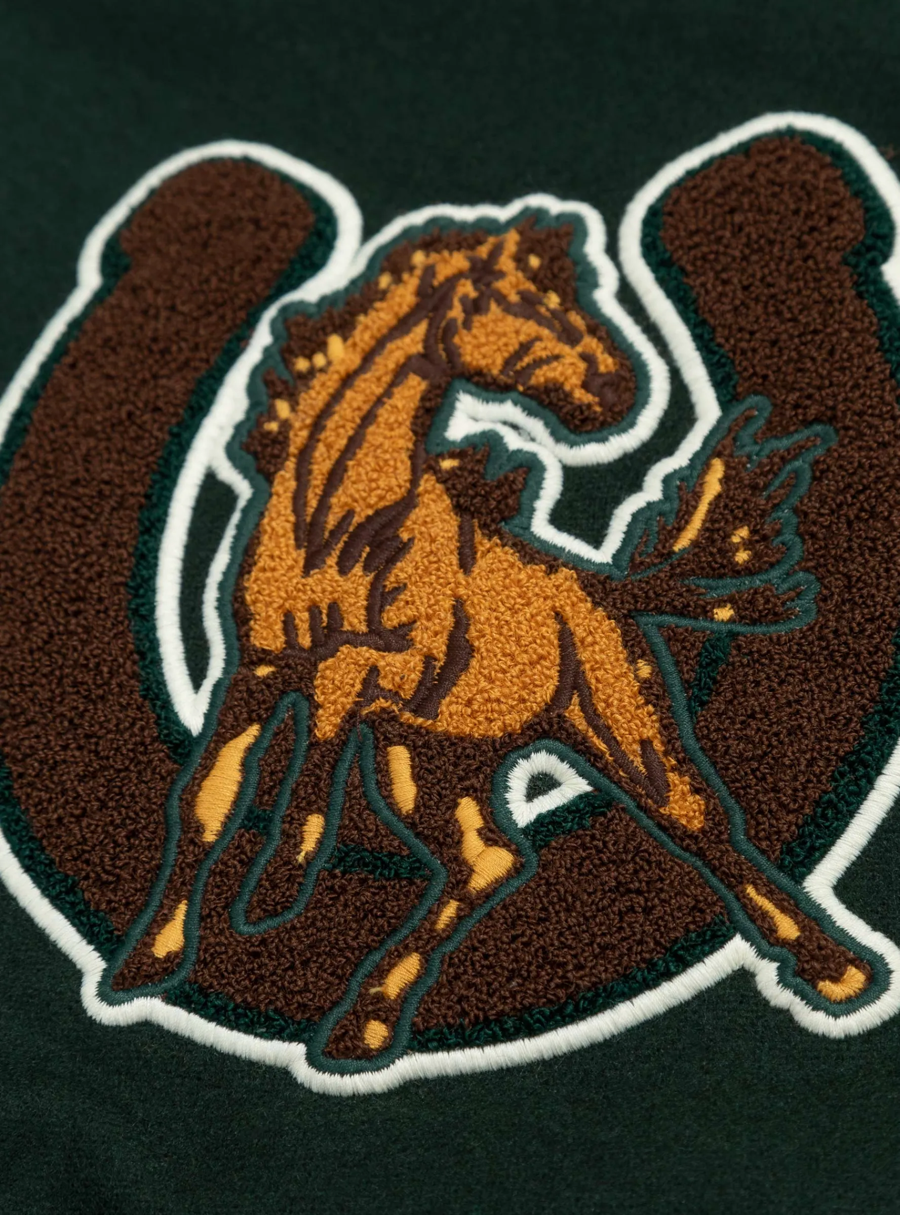 Mustang Varsity Jacket Green & Brown<One of These Days Best