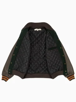 Mustang Varsity Jacket Green & Brown<One of These Days Best
