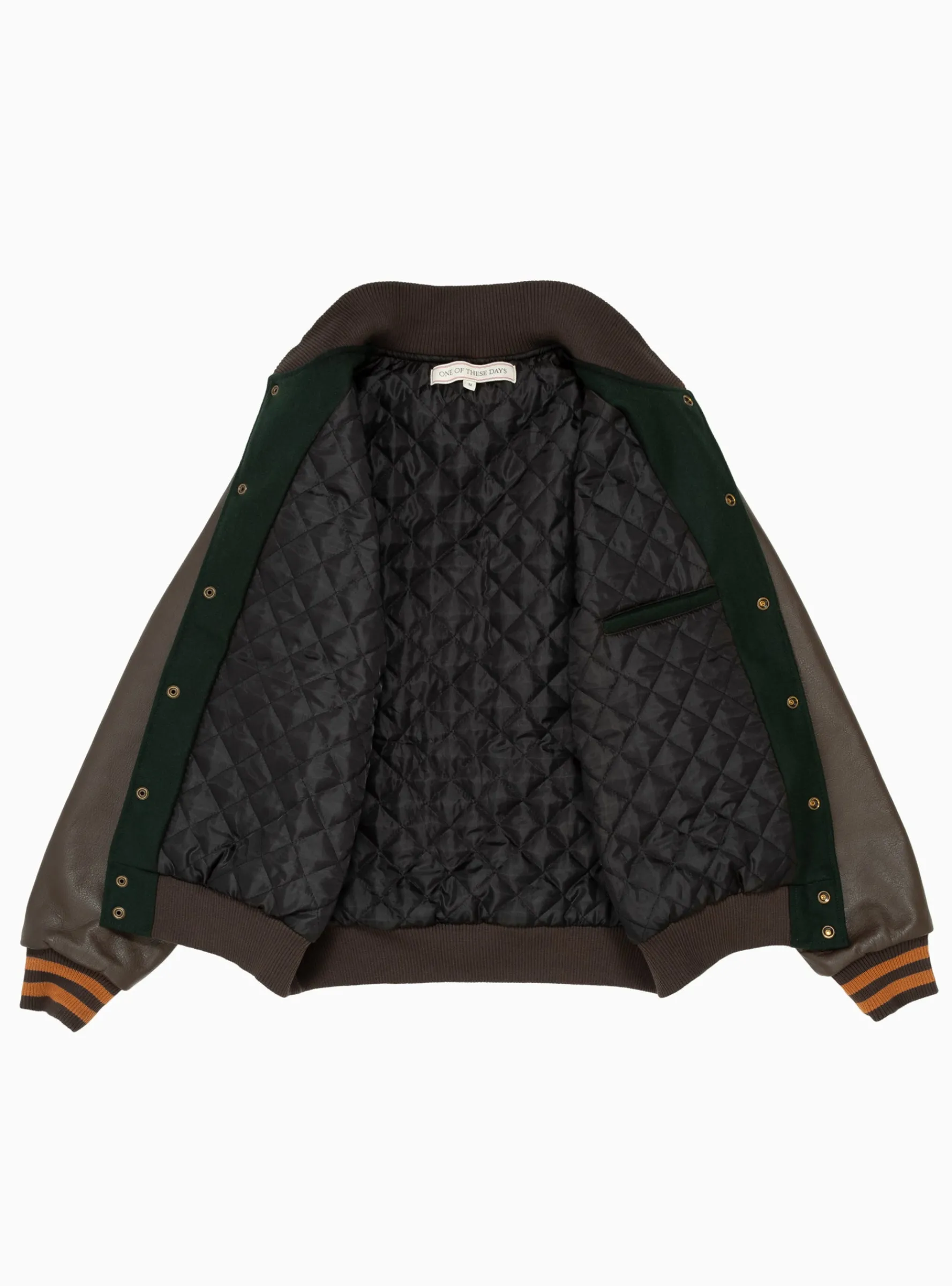 Mustang Varsity Jacket Green & Brown<One of These Days Best