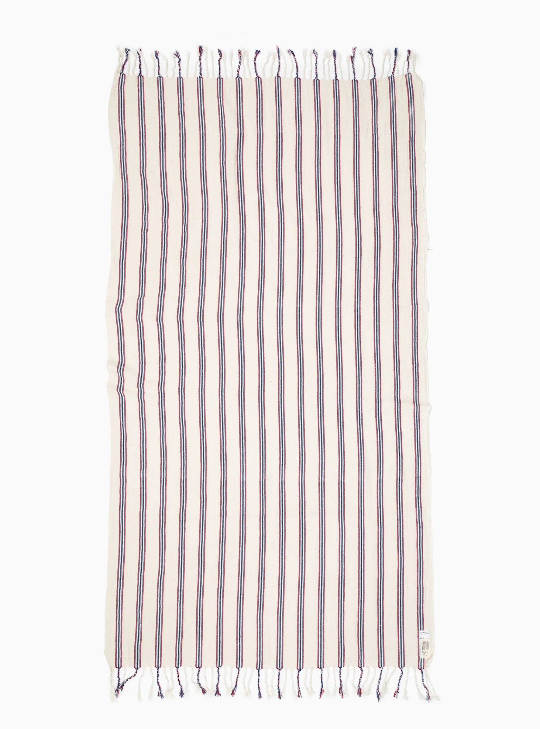 Mute Cotton & Linen Towel Red, Navy & Natural<Mizar & Alcor Best