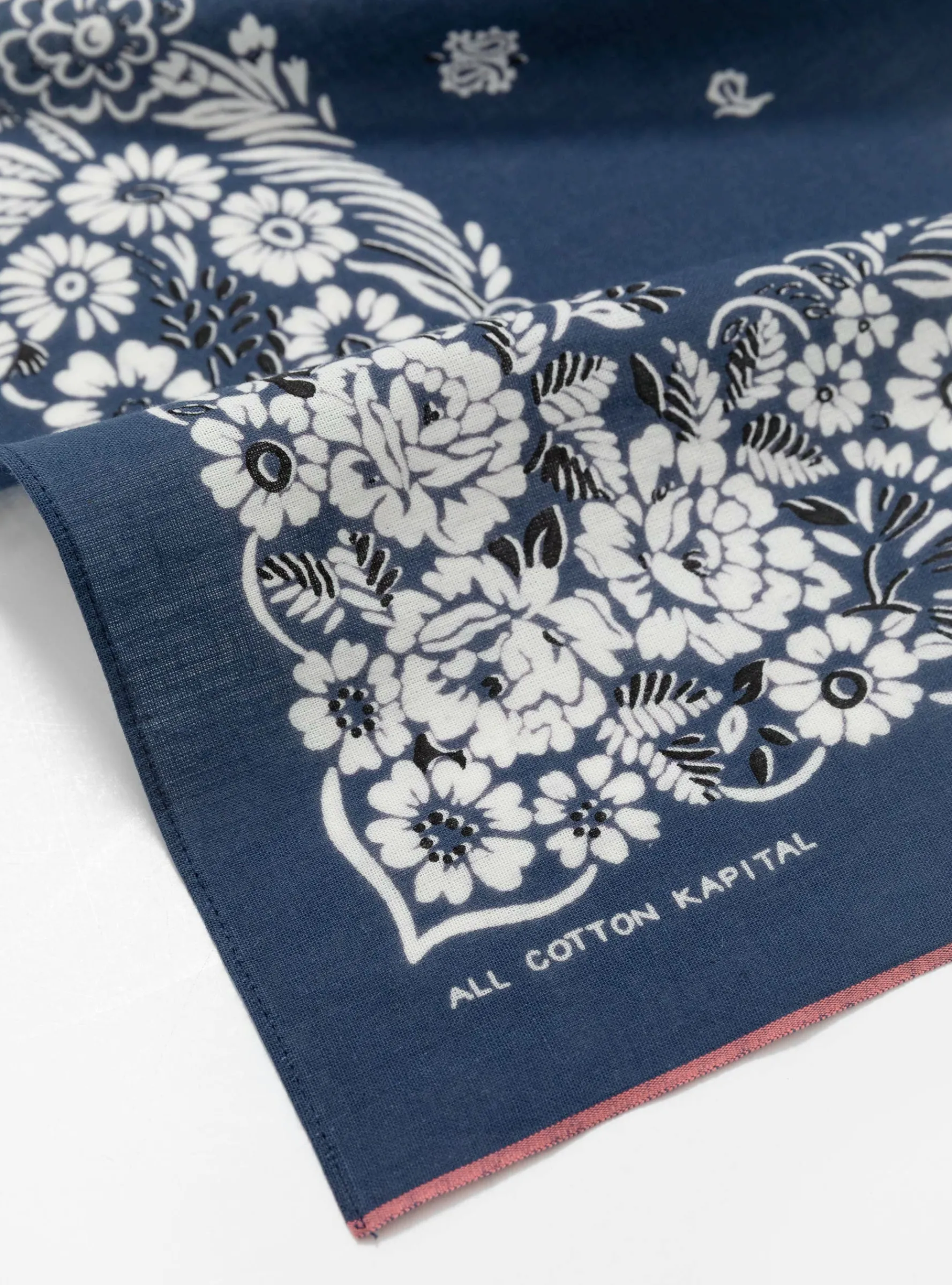 Navy Fastcolour Selvedge Bandana Garden Patchwork<Kapital Online
