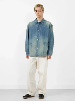 Nep Denim Coverall Jacket Blue<HERILL Fashion