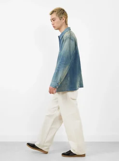 Nep Denim Coverall Jacket Blue<HERILL Fashion
