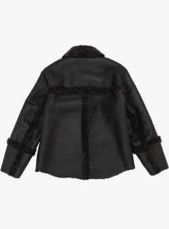 Neu Shearling Leather Jacket Black<YMC Sale
