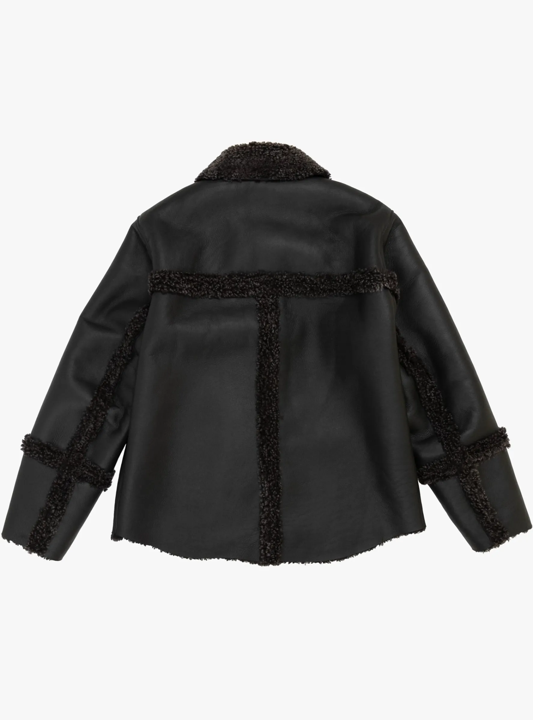 Neu Shearling Leather Jacket Black<YMC Sale