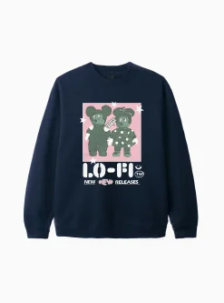 New Love Crewneck Sweatshirt Navy<Lo-Fi Hot