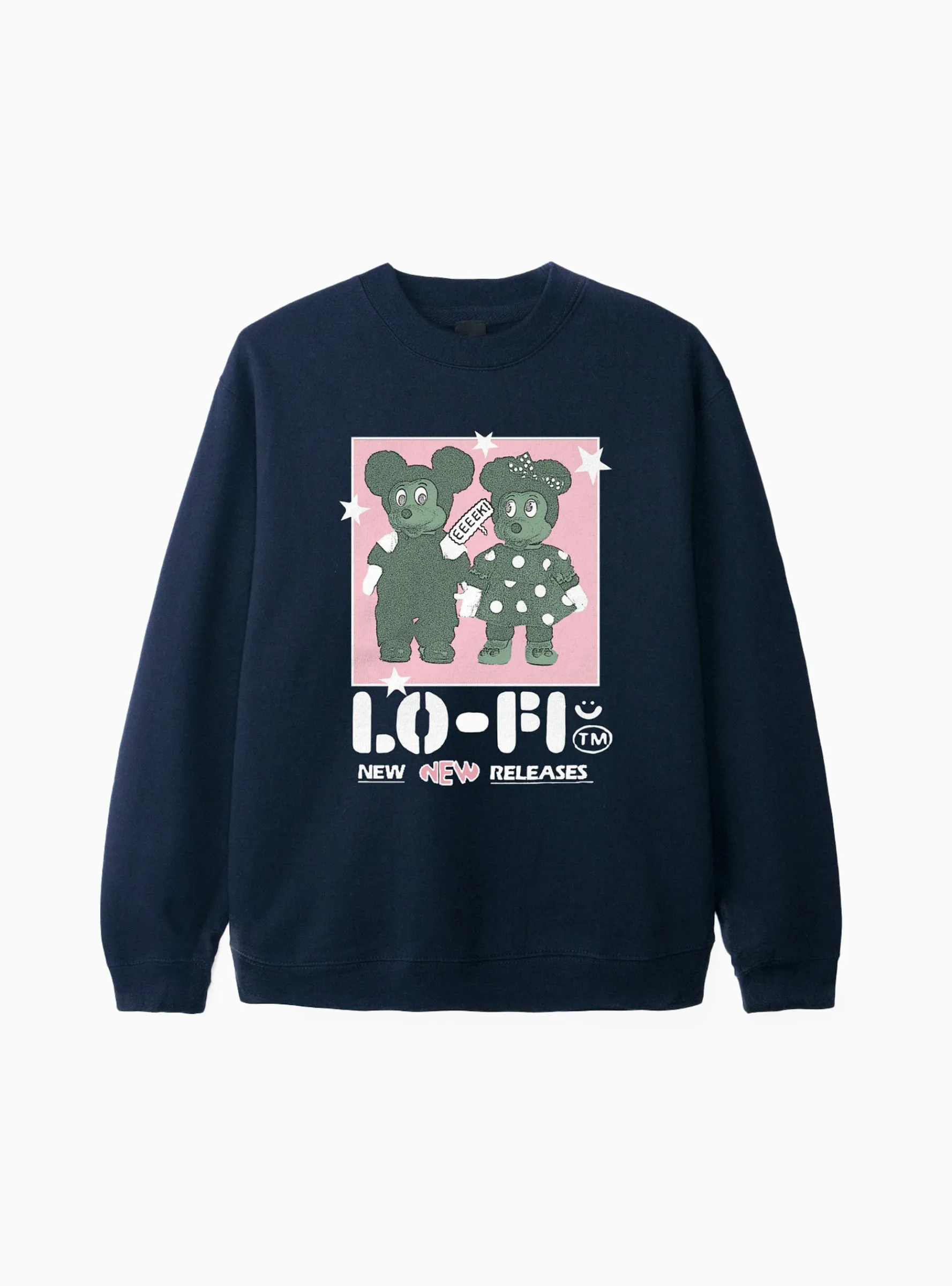 New Love Crewneck Sweatshirt Navy<Lo-Fi Hot