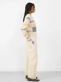 New Stitch Cardigan, Beige Mixed Black<Henrik Vibskov New