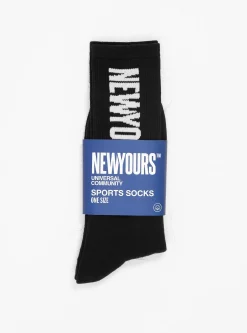 NEWYOURS Jacquard Sports Socks Black<SOFTHYPHEN Sale