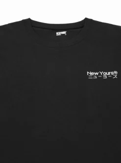NEWYOURS T-shirt Black<SOFTHYPHEN Best