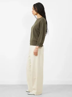 N°398 Jewel Knit Jumper Army<Extreme Cashmere Online