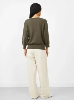 N°398 Jewel Knit Jumper Army<Extreme Cashmere Online