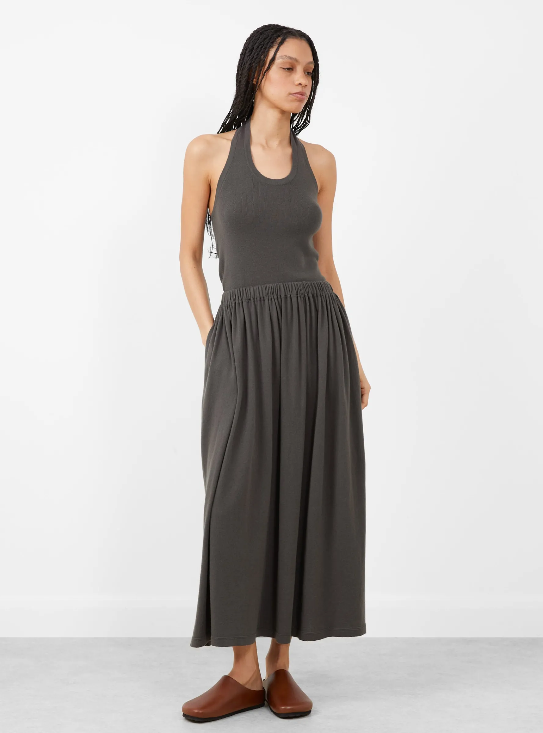 N°403 Mary Cotton Cashmere Skirt Mud<Extreme Cashmere Discount
